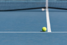 Close-up Of Ball On Tennis Court