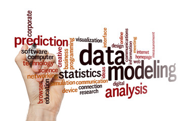 Data modeling word cloud concept