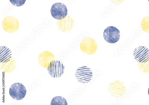 水彩水玉模 紺色と黄色 水彩stock Vector Adobe Stock 水彩水玉模 紺色と黄色 水彩stock Vector Adobe Stock