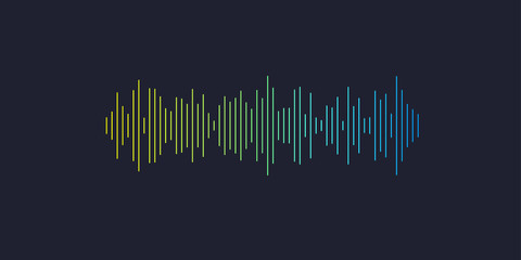 Wall Mural - vector illustration of music wave in the form of the equalizer