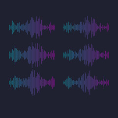 Wall Mural - vector illustration of music wave in the form of the equalizer
