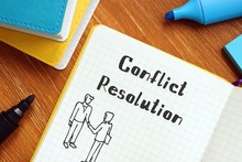 Business Concept About Conflict Resolution With Inscription On The Piece Of Paper.
