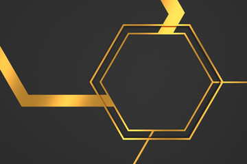 Wall Mural - Abstract background of hexagon shape with luxury concepts. 3D rendering.
