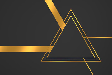 Wall Mural - Abstract background of triangle shape with luxury concepts. 3D rendering.