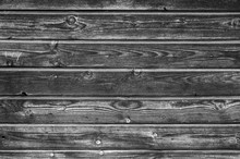 Wooden Boards Background. Aged Burned Black Wooden Planks. Toned Black White Color