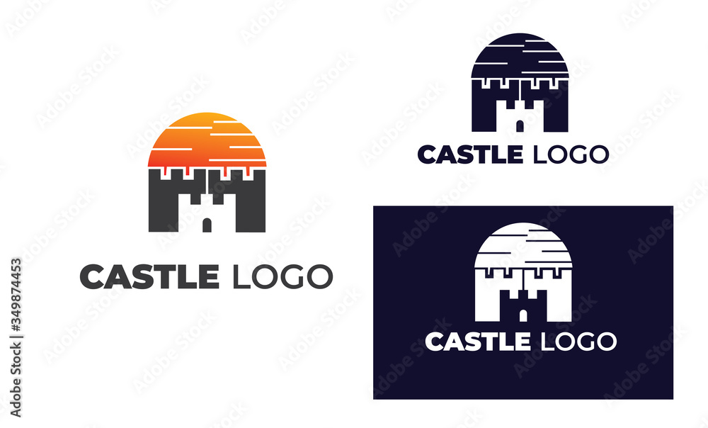 Castle logo with Modern style for Real Estate Logo, Construction ...