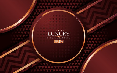 Luxury brown abstract background with golden lines.