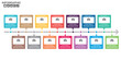 Timeline Infographic chart with many color. Vector design template. 14 options.