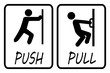 push pull door sign