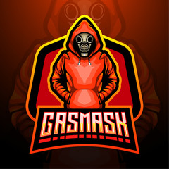 Poster - Gas mask esport logo mascot design 