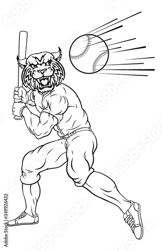 A wildcat baseball player c...