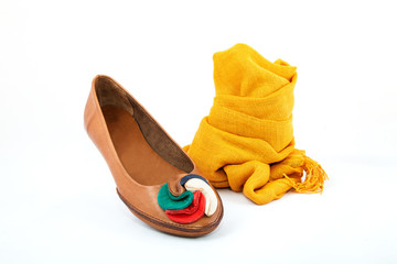 women's shoes photographed on a white background