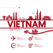 © Creative_Bringer - Vietnam travel destination grand vector illustration.