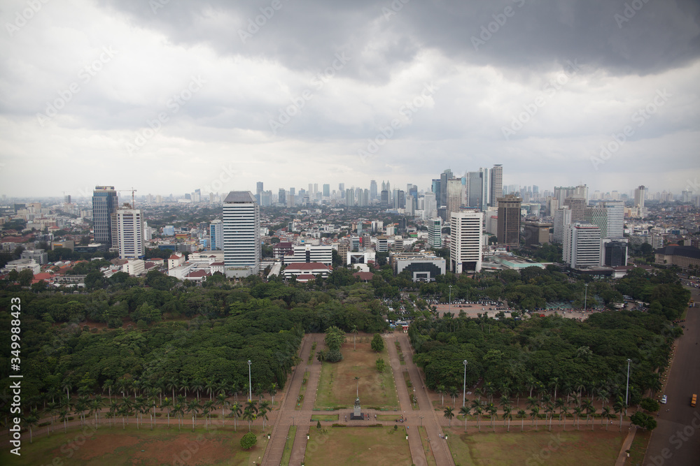 Aerial View Of A City - obrazy, fototapety, plakaty 