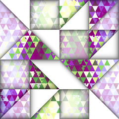 Aufkleber - Paper cut shapes design. Seamless vector pattern.