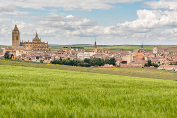 Wall Mural - View of the historic center of the city of Segovia a World Heritage Site by Unesco (Spain)