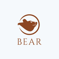 Wall Mural - Bear head logo design template vector