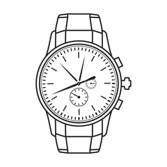 Wall Mural - Watch wrist vector icon.Outline vector icon isolated on white background watch wrist.