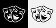 Theater masks. Vector illustration. icon
