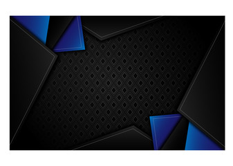 Wall Mural - Abstract shapes with rectangle pattern dark color background.