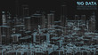 © garrykillian - 3D Big data in modern city. Abstract social information sorting visualization. Human connections or urban financial structure analysis. Complex geospatial data. Visual information complexity.