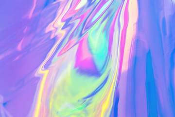 Aufkleber - Blurred texture in violet, pink and mint colors. Abstract trendy holographic background in 80s style. Synthwave. Vaporwave style. Retrowave, retro futurism, webpunk