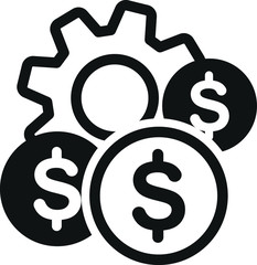 Costs Optimization Icon. Business and Finance. Isolated Illustration