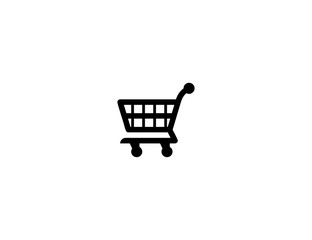 Shopping Cart vector flat icon. Isolated online shopping cart emoji illustration