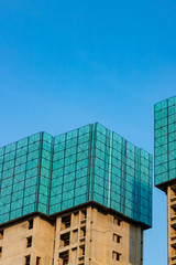 Wall Mural - A high-rise building under construction.