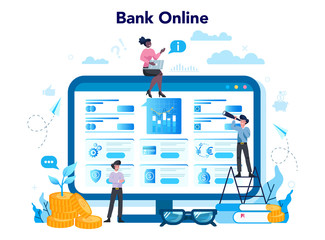 Wall Mural - online banking concept. making financial operations such as payment