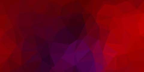 Wall Mural - Dark blue, red vector gradient polygon wallpaper.