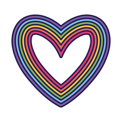 Poster - lgtbi heart fill style icon vector design