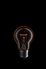 burning light bulb.