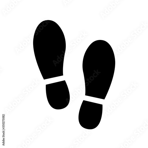 Cuadros en Lienzo Different human footprints icon. Vector illustration