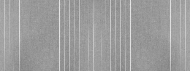 Poster - Gray grey white striped natural cotton linen textile texture background banner panorama 