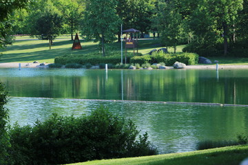 Wall Mural - See, Deutschland, Landschaft, Grün, Natur, Heilbronn, Picknick, breitauer See