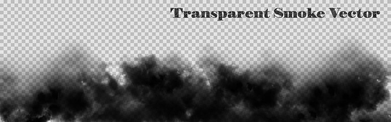 Aufkleber - Transparent a Black Smoke Panorama. Vector illustration