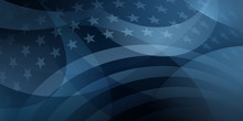 USA Independence Day Abstract Background With Elements Of The American Flag In Dark Blue Colors