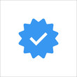 Instagram verified badge icon. VectorIllustration