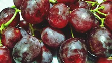 Close Up Of Red Grapes