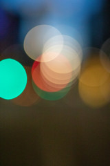 Beautiful night time Bokeh colours