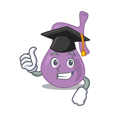 Wall Mural - Happy proud of gall bladder caricature design with hat for graduation ceremony