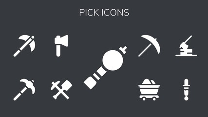 Wall Mural - pick icon set