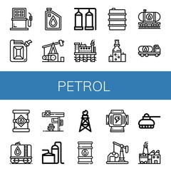 Wall Mural - Set of petrol icons