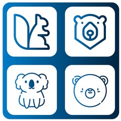 Canvas Print - mammal simple icons set