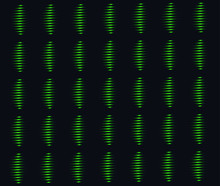 Vector Seamless Pattern With Green Oval Shapes On Black Background