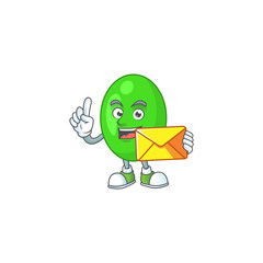 Sticker - A cartoon picture of tetrad bring brown envelope