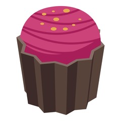 Wall Mural - Cupcake icon. Isometric of cupcake vector icon for web design isolated on white background