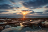 Fototapeta Zachód słońca - Beautiful sunset over the Mediterranean sea. Israel