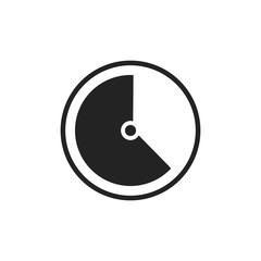 Wall Mural - time icon vector. simple flat symbol. illustration pictogram.